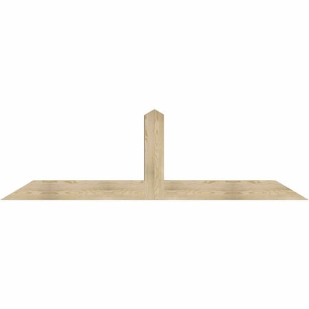 Ekena Millwork Portland Rough Sawn Timber Gable Bracket, Douglas Fir, 96"W x 28"H x 6"D x 6"F, 7/12 Pitch GBW096X28X0606POR00RDF